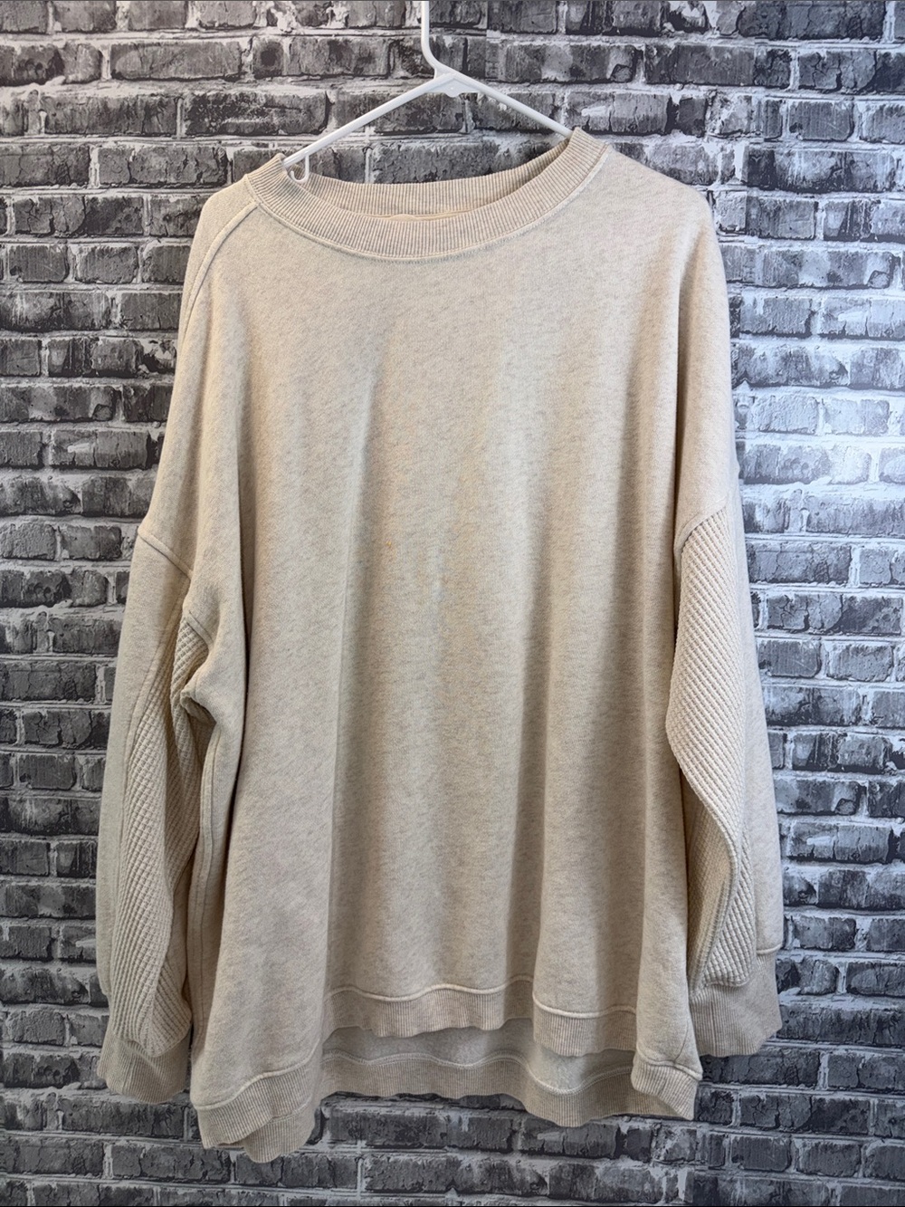 Cozy Aerie Oversized Crewneck Sweater - Cream